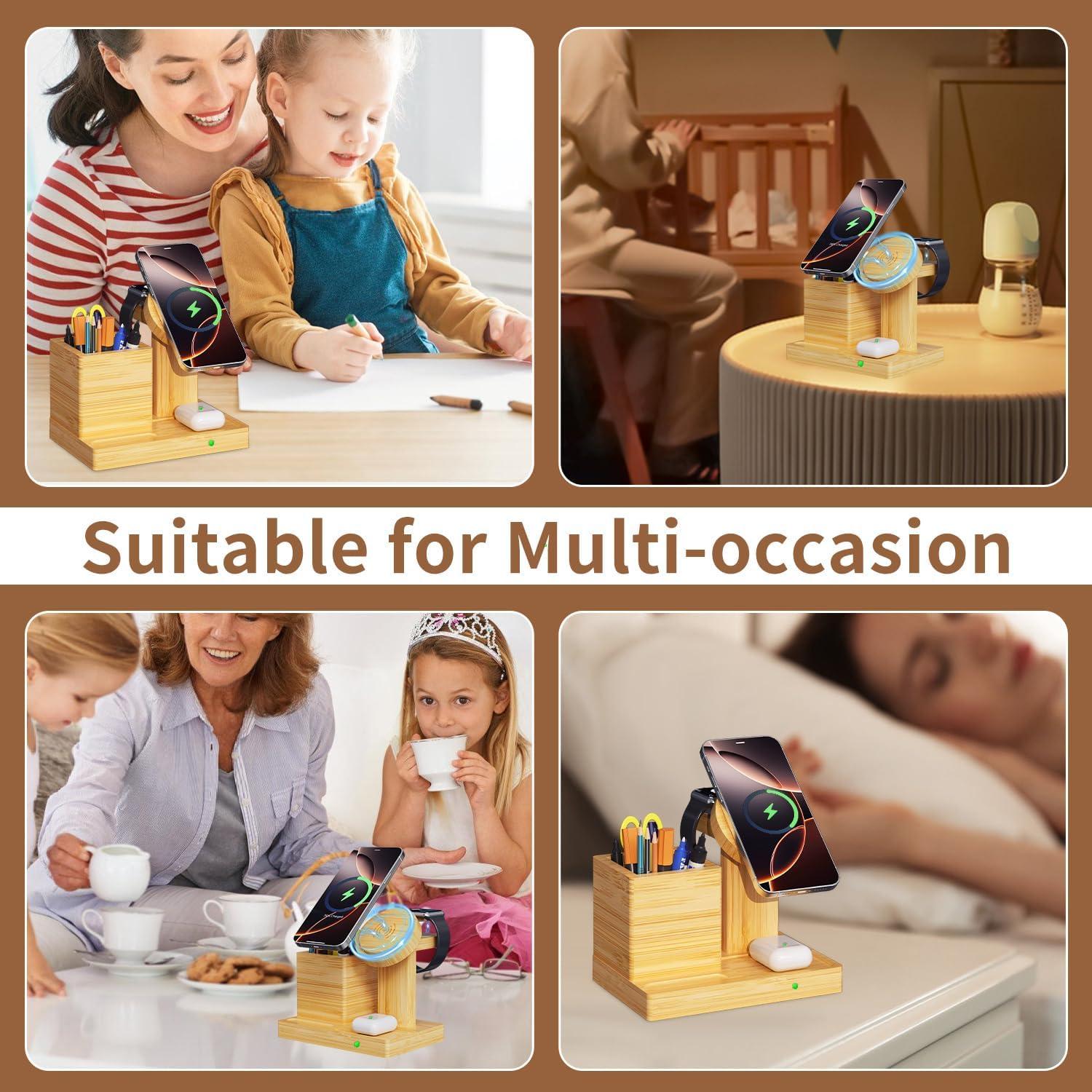 Cargador Inalámbrico 4 en 1 OTHO-CW01 para iPhone y iWatch