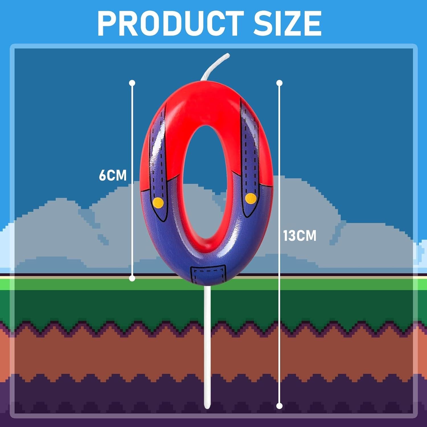 Velas de Cumpleaños Rojas y Azules WQINX para Niños 13.2cm