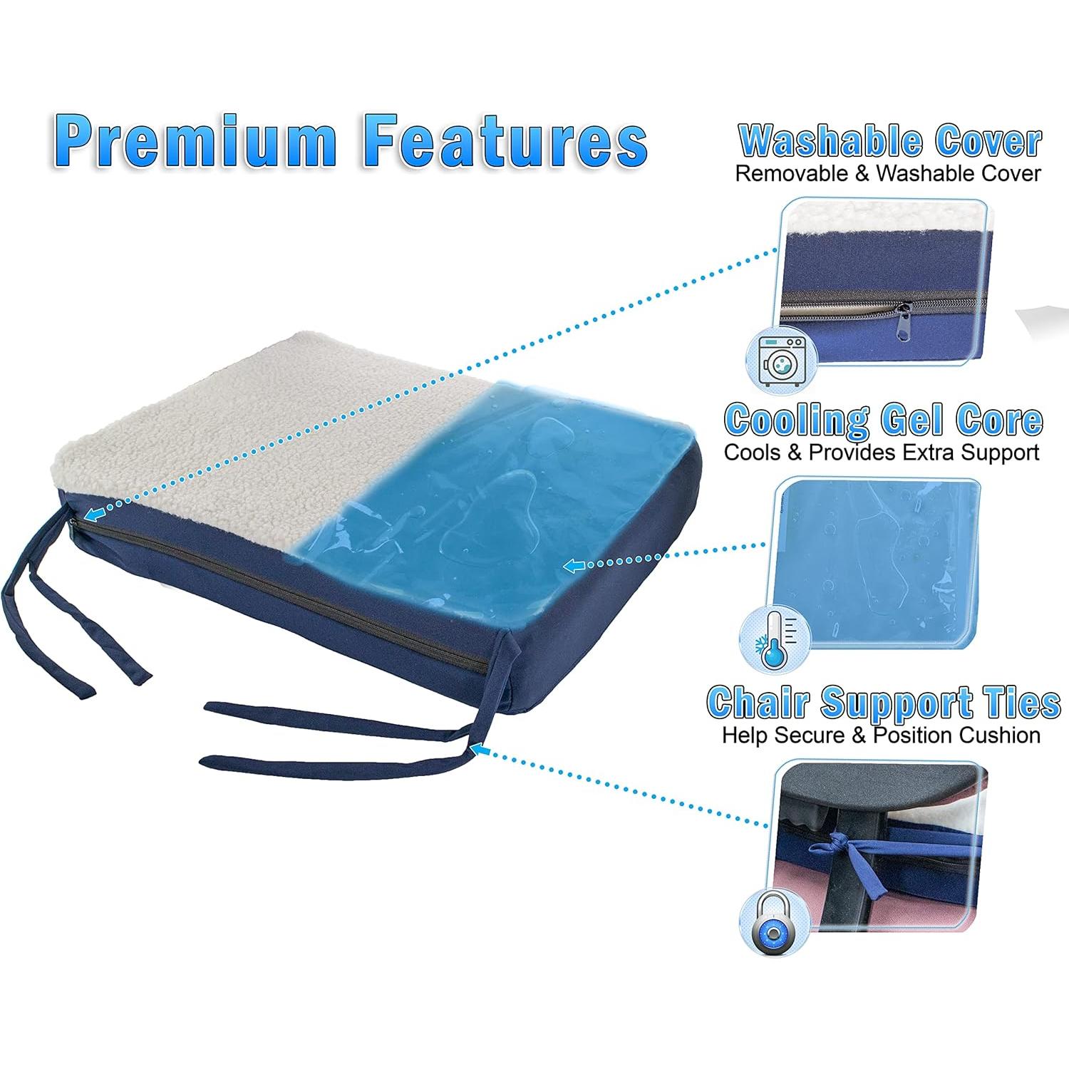 Almohadilla de Asiento Ortopédica 5 Estrellas Gel Viscoelástica