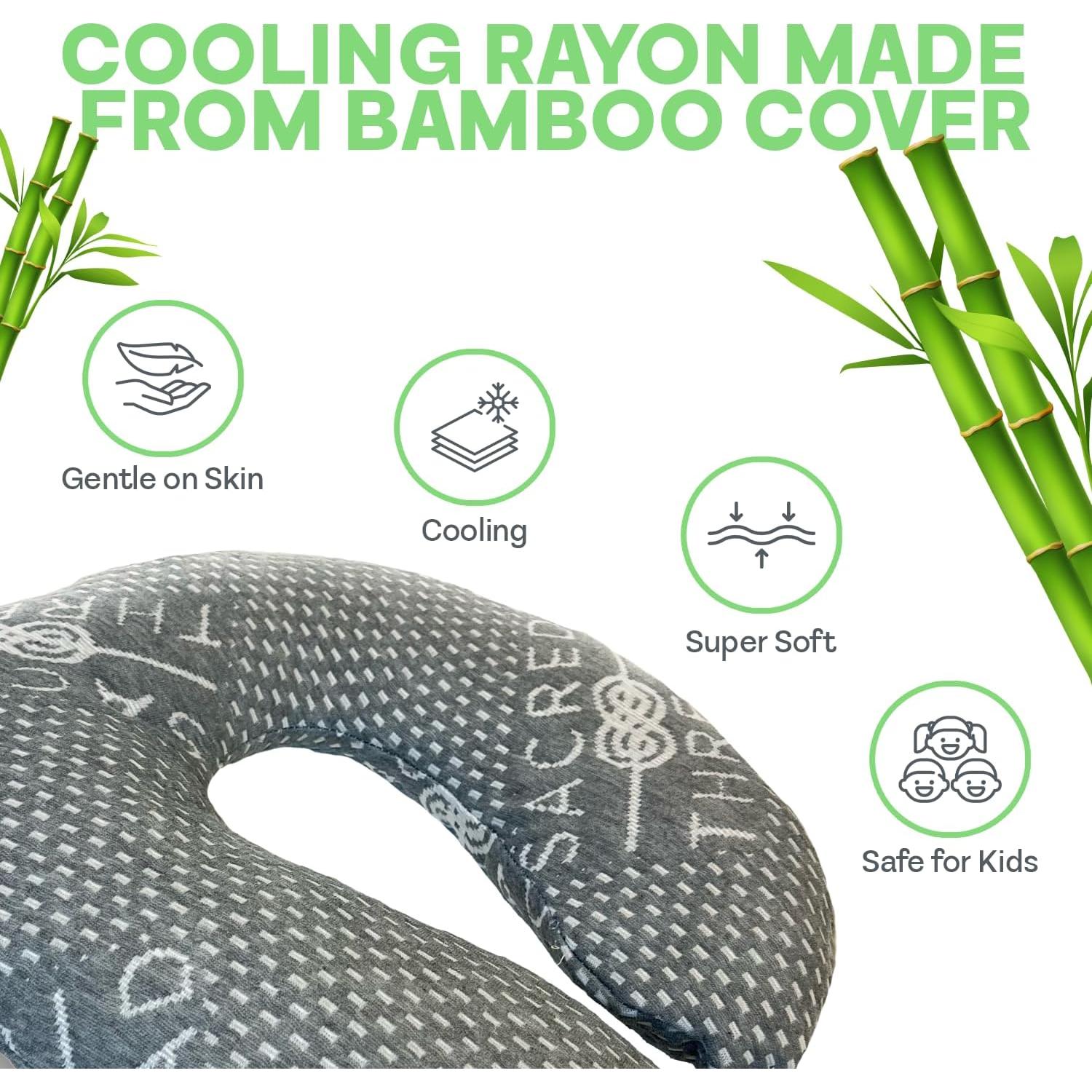 Almohada de viaje gris Sacred Thread con espuma viscoelástica