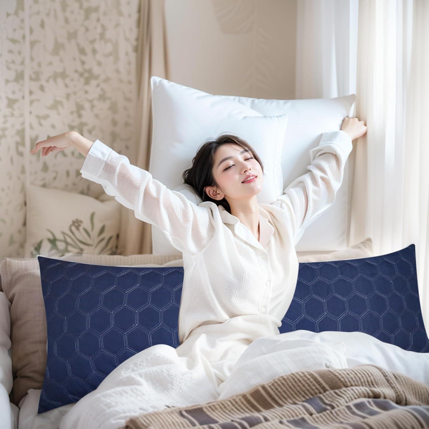 Almohada Corporal Completa Yuexiu 50.8x137.2 cm Azul