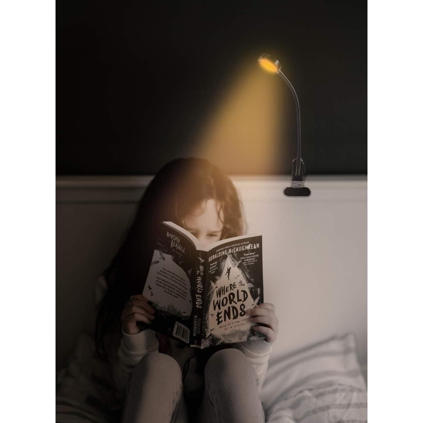 Luz de lectura LED Hooga Hoogalite con clip y modos día/noche