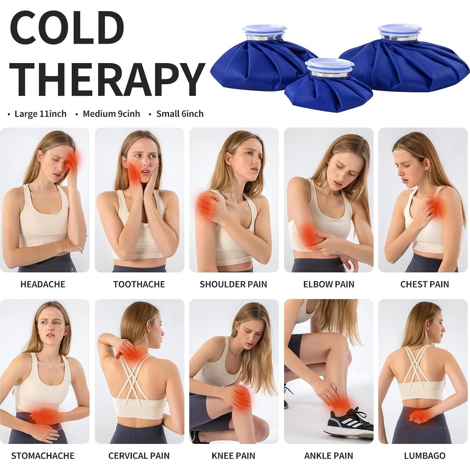 Bolsa de Hielo Reutilizable ASNPROTE 15 y 23 cm Alivio Dolor