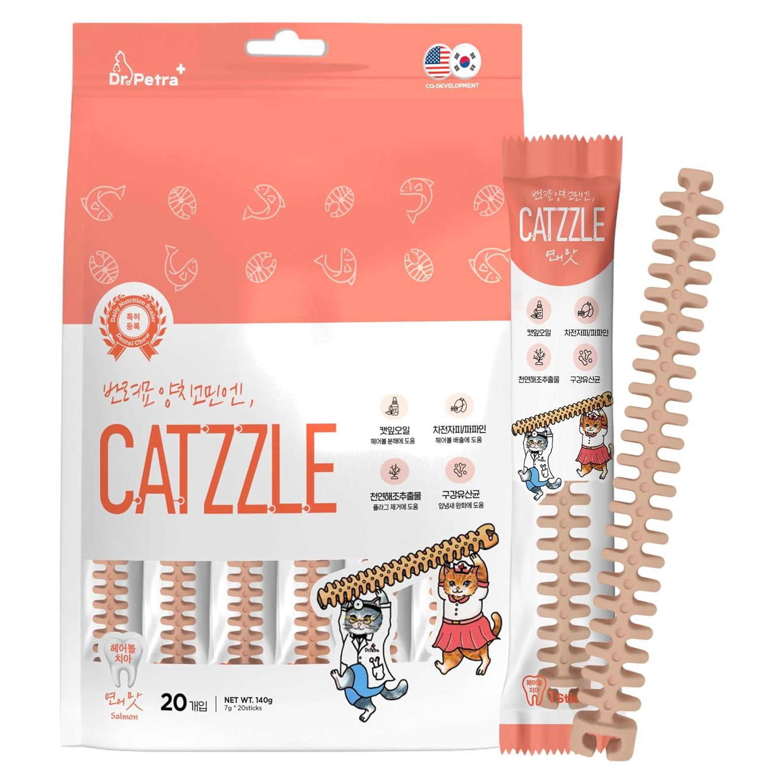 Golosinas Dentales para Gatos Dr.Petra CATZZLE 142g Salmón