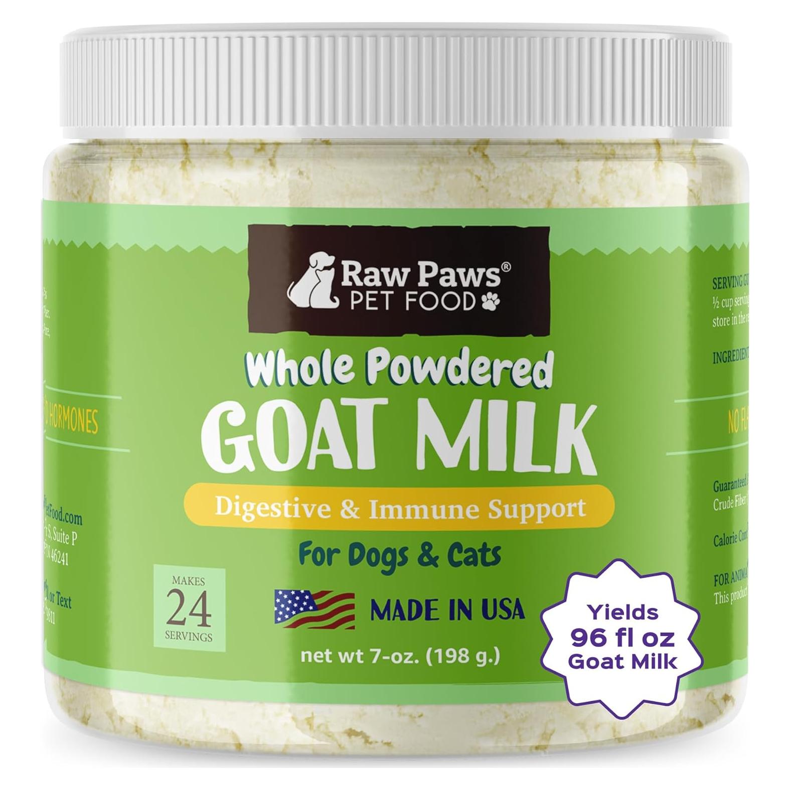 Polvo de Leche de Cabra Cruda Raw Paws 198 g - Suplemento Digestivo