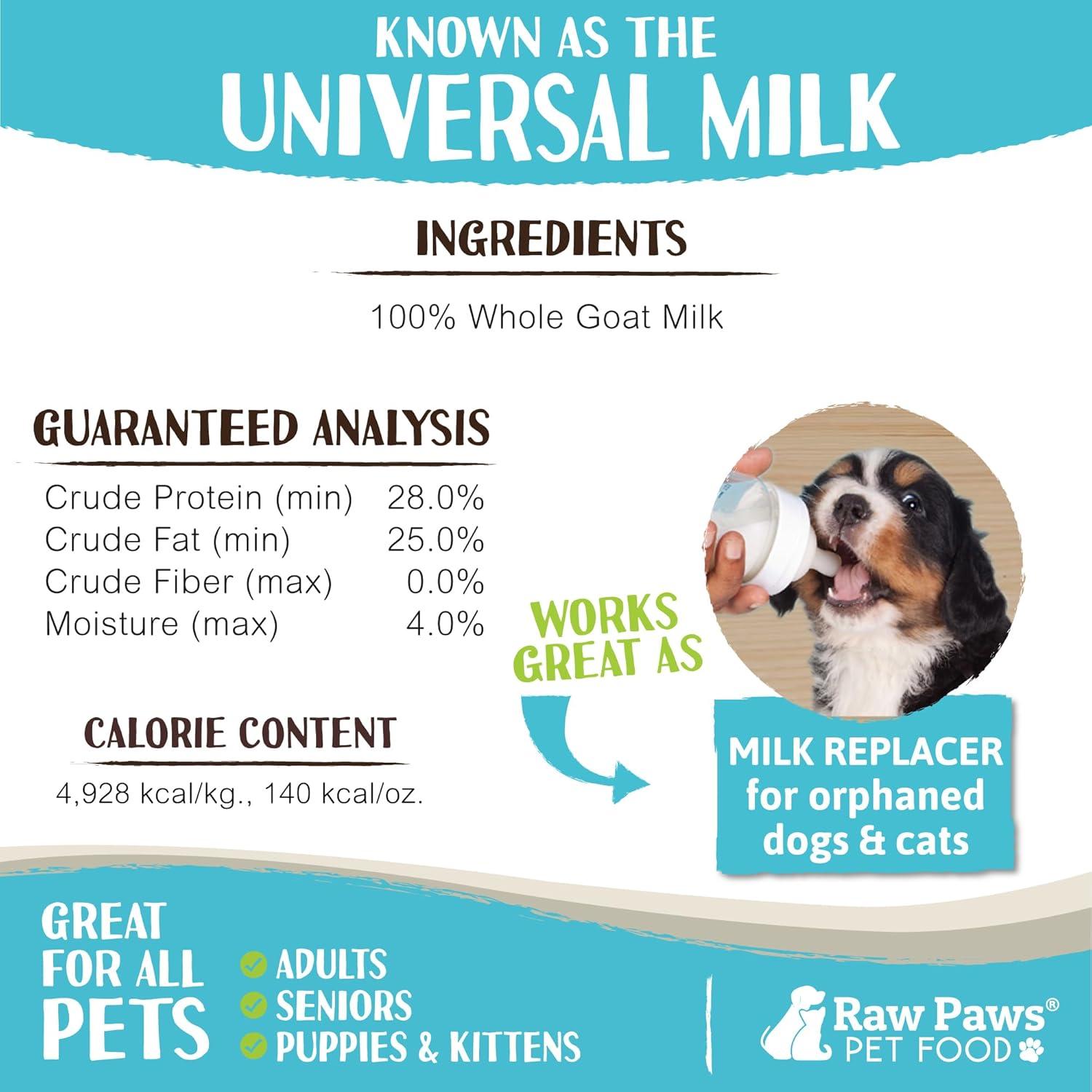 Polvo de Leche de Cabra Cruda Raw Paws 198 g - Suplemento Digestivo