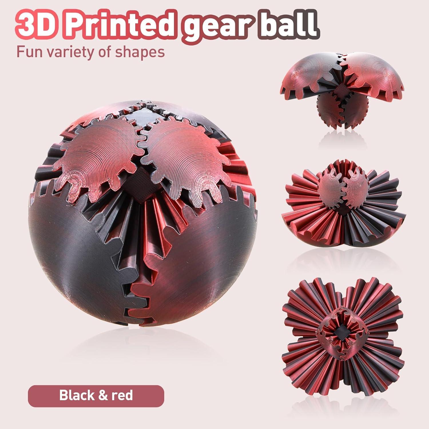 Pelota de Engranaje Antiestrés 3D Jishou 8.49cm - Varios Colores