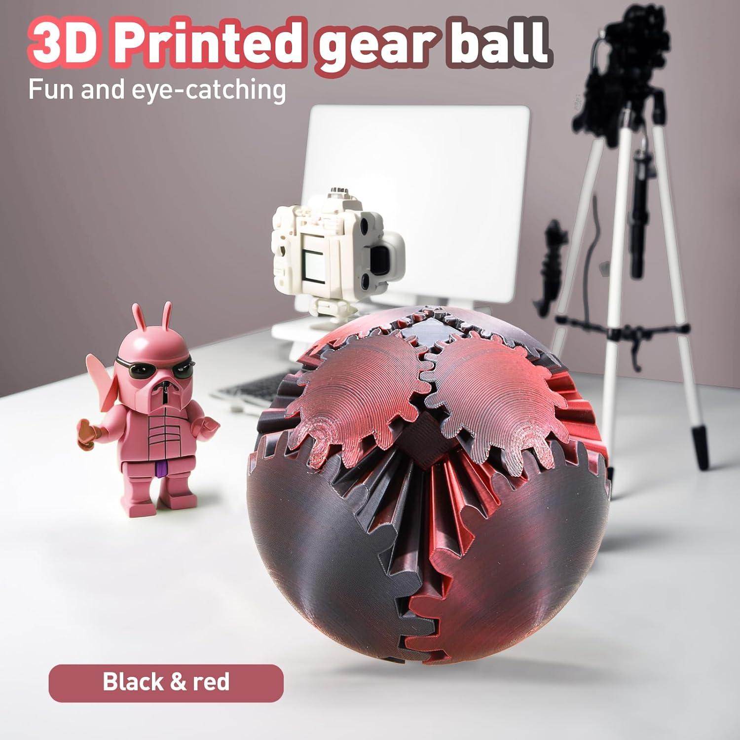 Pelota de Engranaje Antiestrés 3D Jishou 8.49cm - Varios Colores