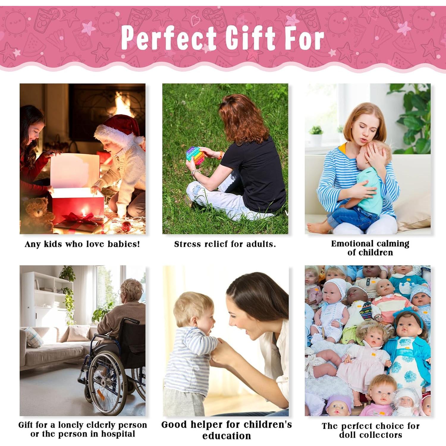 Muñeca de Silicona Vollence Mini Bebé 7" (17.78 cm) Niña