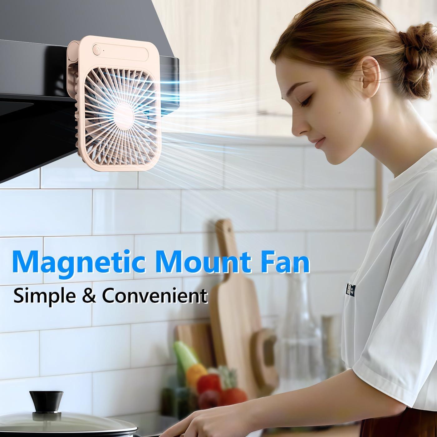 Ventilador de Pared WISFISSH QW Magnético Recargable 1200mAh