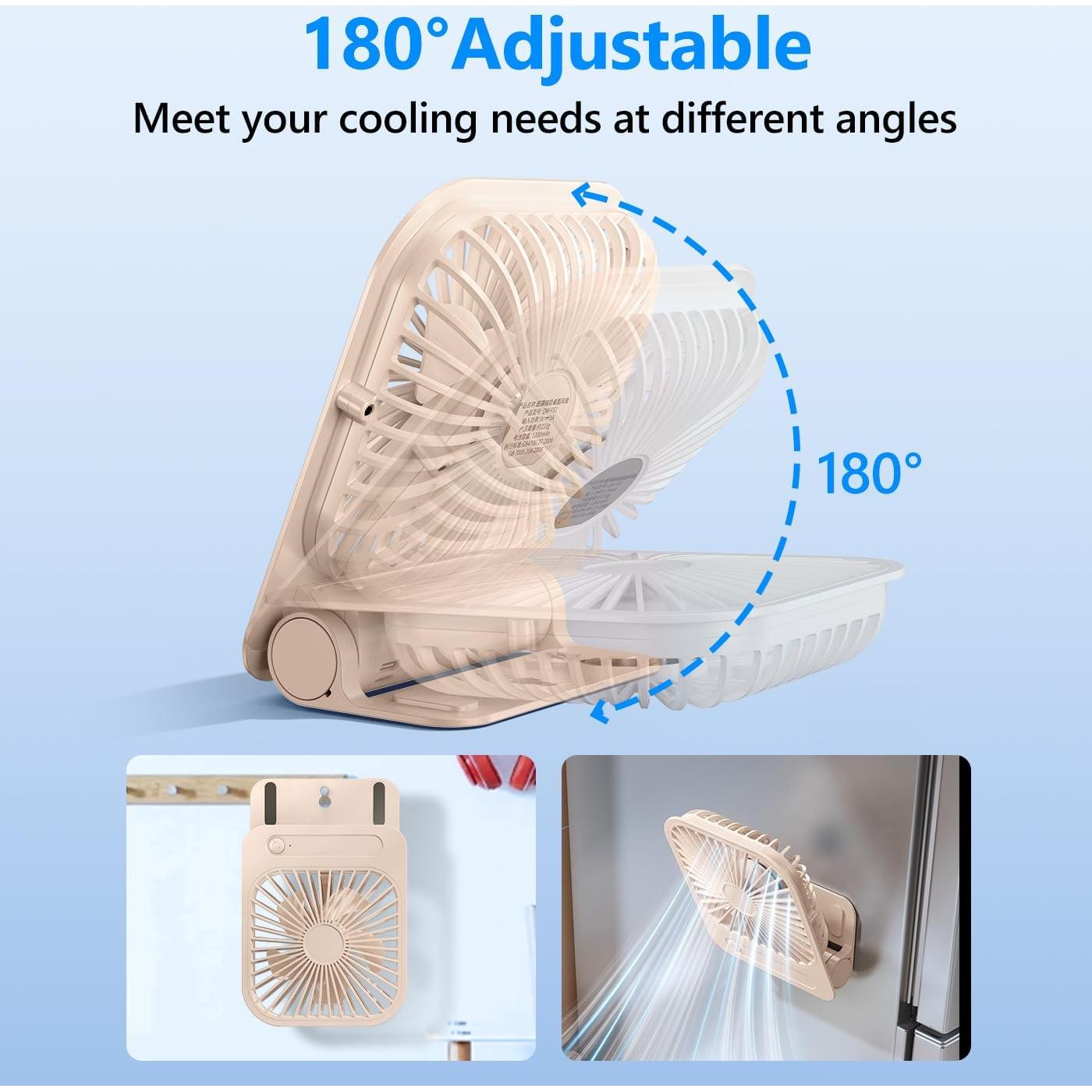 Ventilador de Pared WISFISSH QW Magnético Recargable 1200mAh