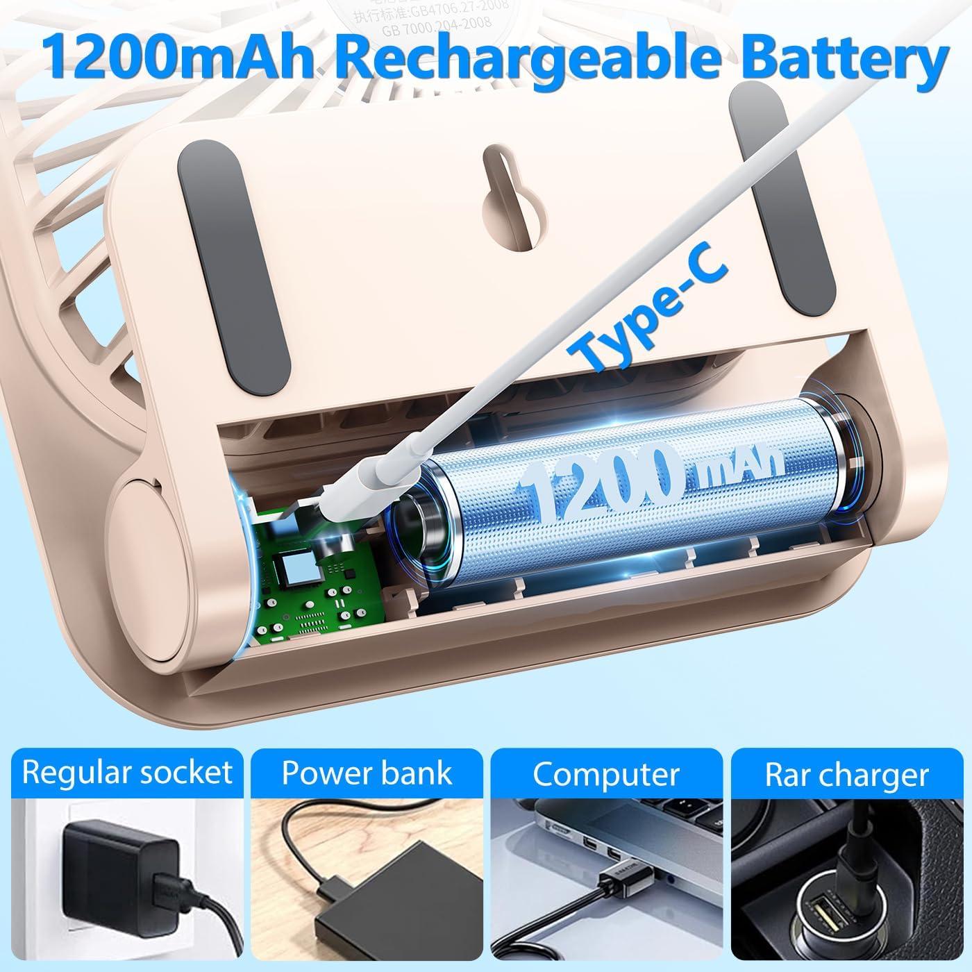 Ventilador de Pared WISFISSH QW Magnético Recargable 1200mAh