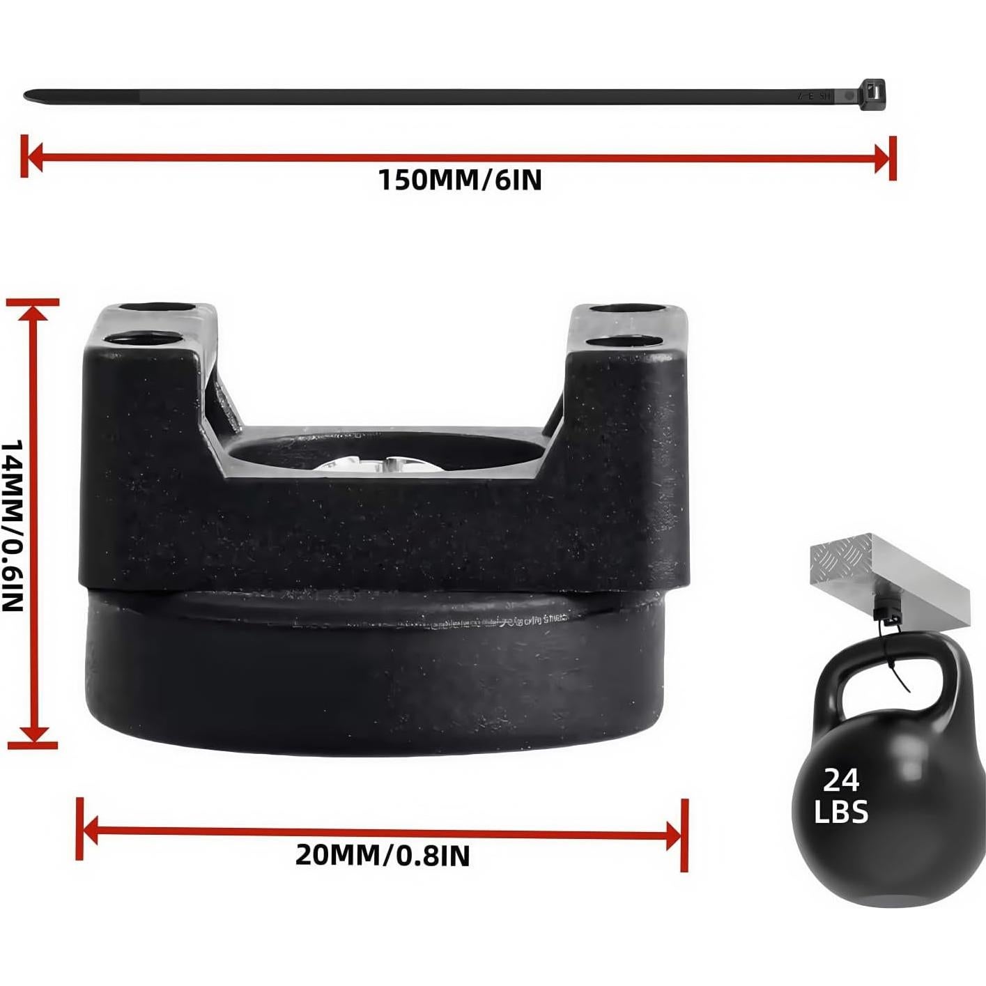 Soportes Magnéticos para Cables Genérico 10 Piezas Nylon