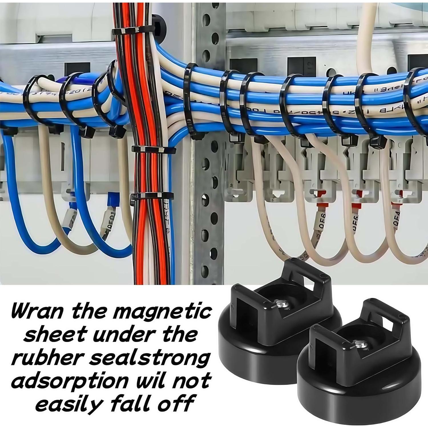 Soportes Magnéticos para Cables Genérico 10 Piezas Nylon