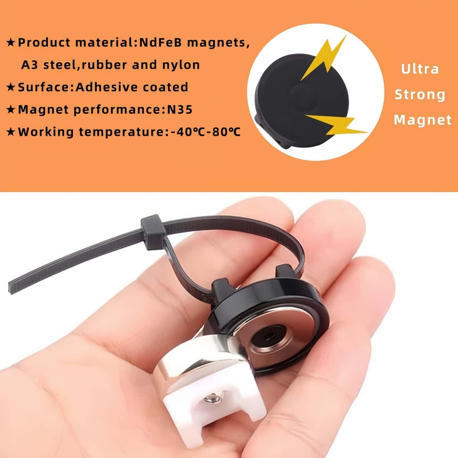 Soportes Magnéticos para Cables Genérico 10 Piezas Nylon