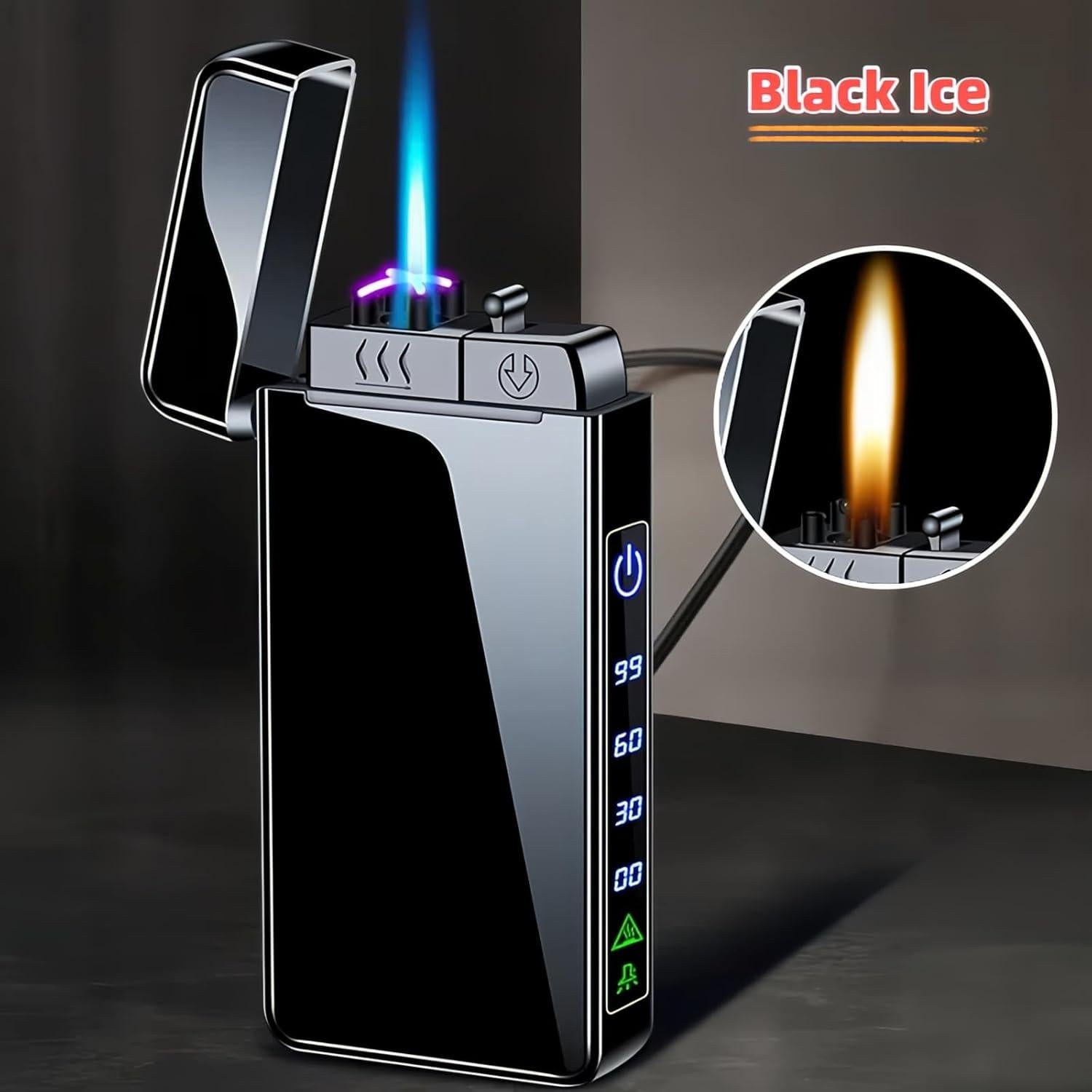 Encendedor de Butano y Eléctrico NINSI 3 en 1 Hielo Negro