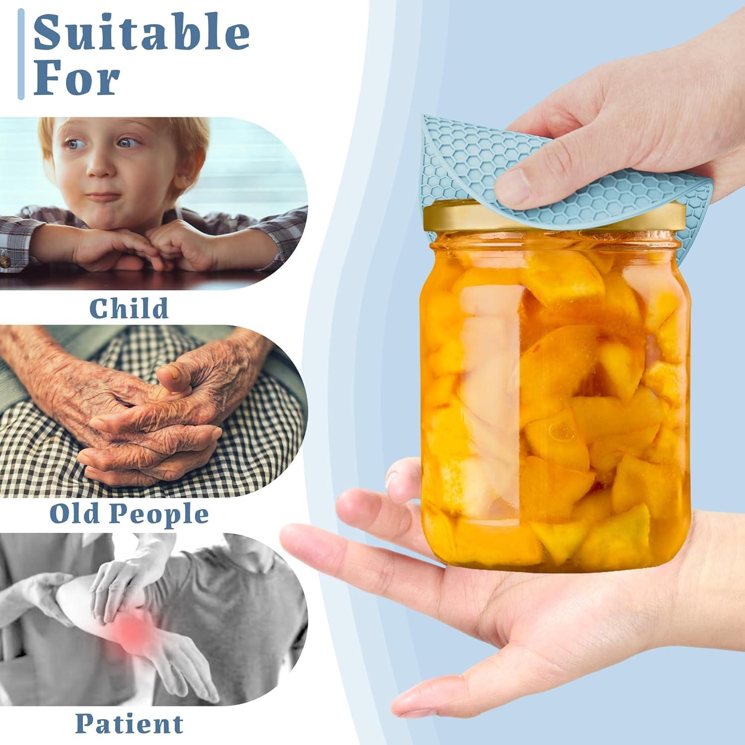 Almohadillas para abrir frascos Lzzabo, 4 unidades, diseño panal