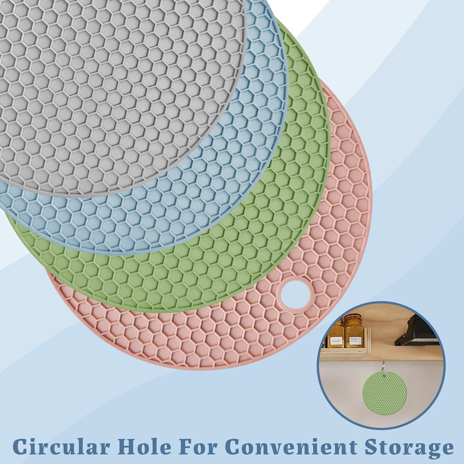 Almohadillas para abrir frascos Lzzabo, 4 unidades, diseño panal