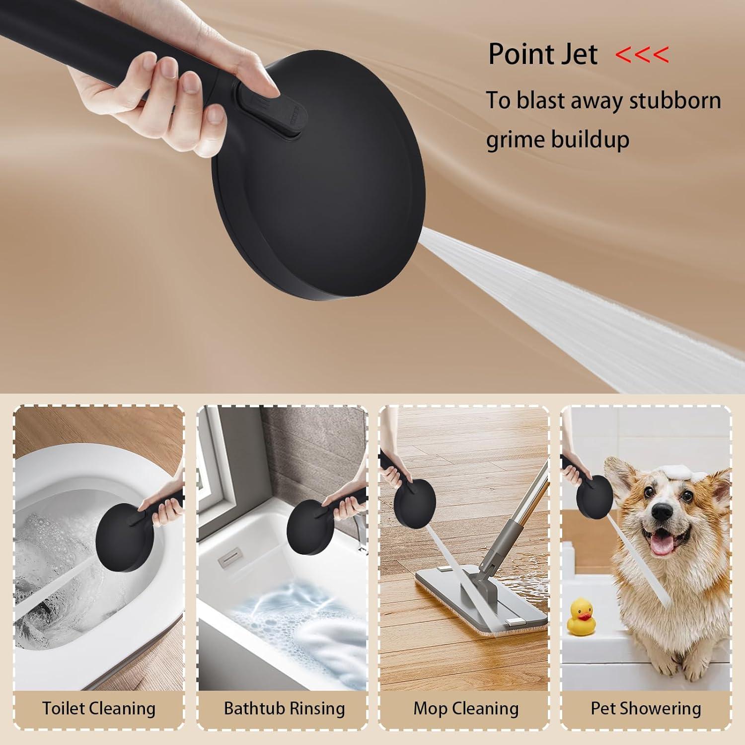 Cabezal de Ducha de Lluvia GAOZHIBST 30.48 cm Negro 9 Modos