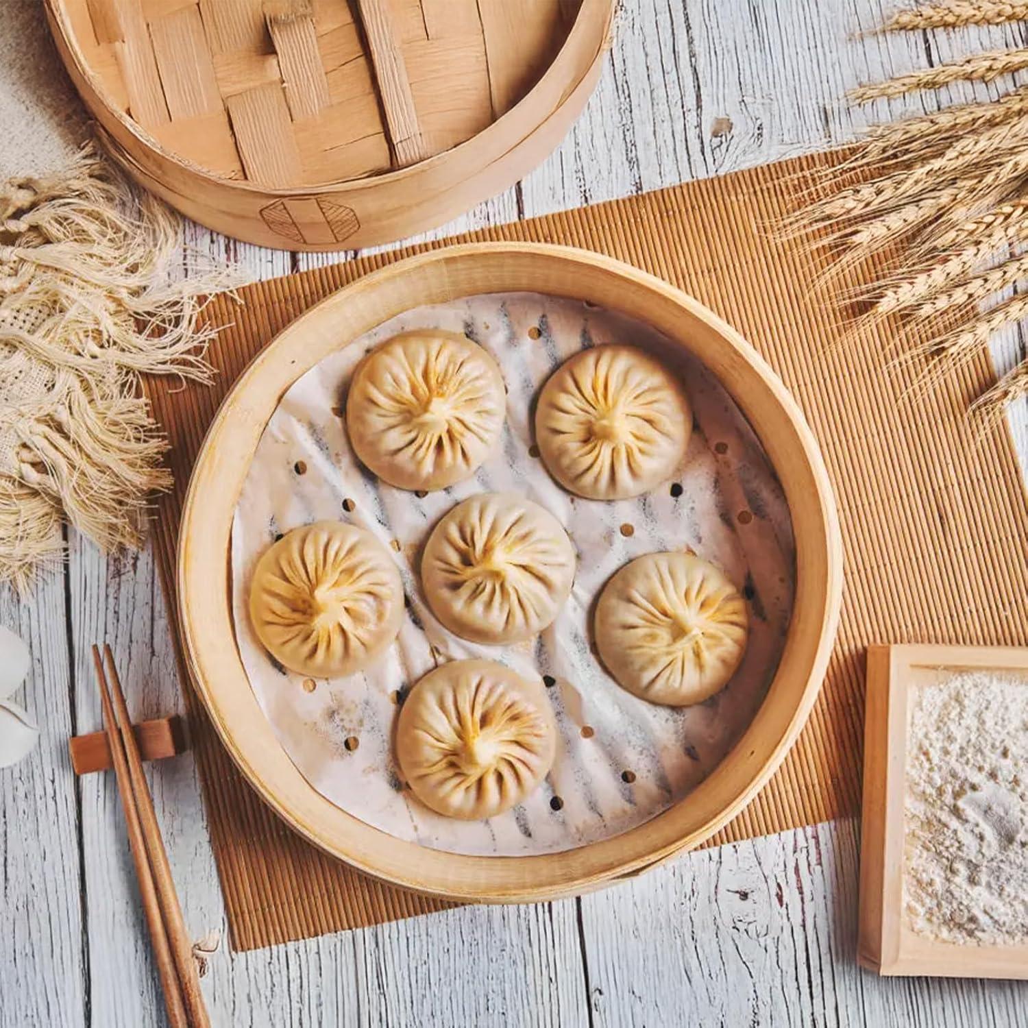 100 Forros de Vapor de Bambú AUUTI 7" Antiadherente Ecológico