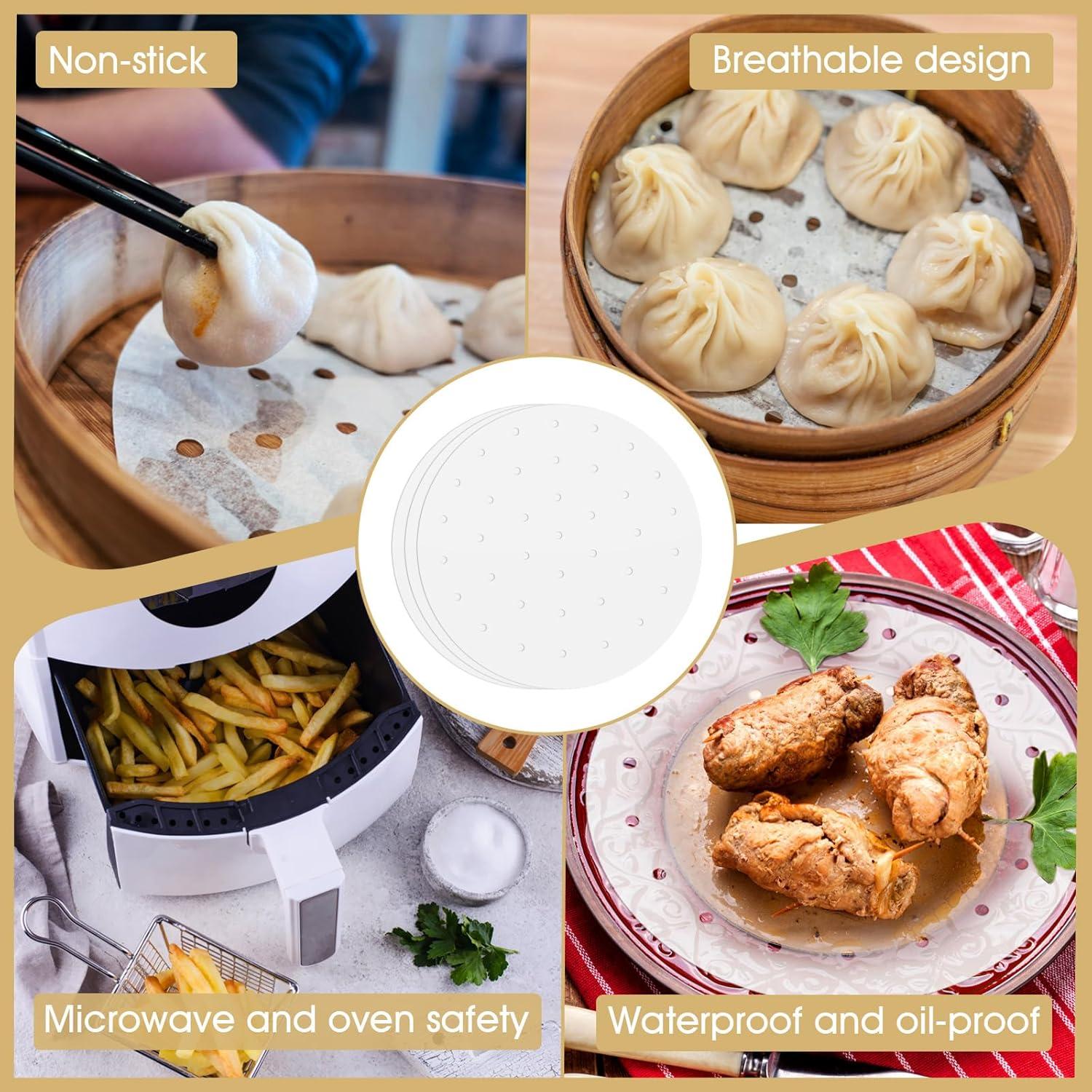 100 Forros de Vapor de Bambú AUUTI 7" Antiadherente Ecológico