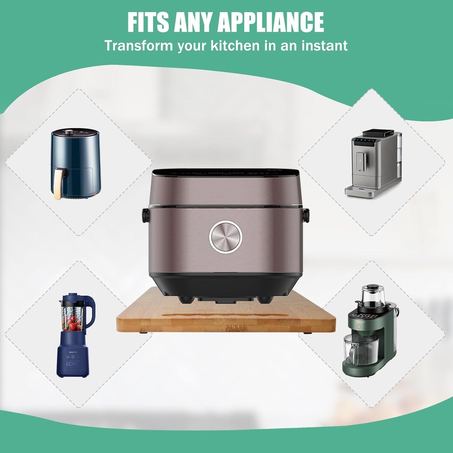 Bandeja Deslizante de Bambú WANYISHUN para Electrodomésticos 19x37cm