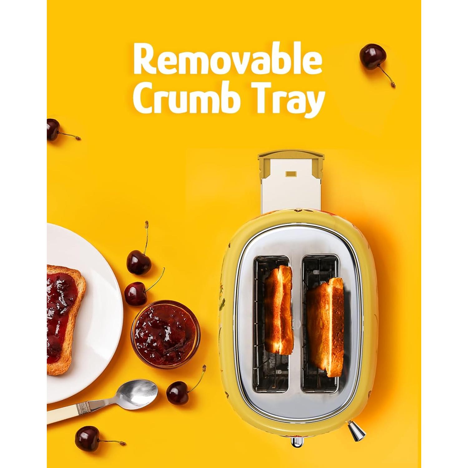 Tostadora Retro 2 Rebanadas Hazel Quinn 850W 6 Niveles Dorado