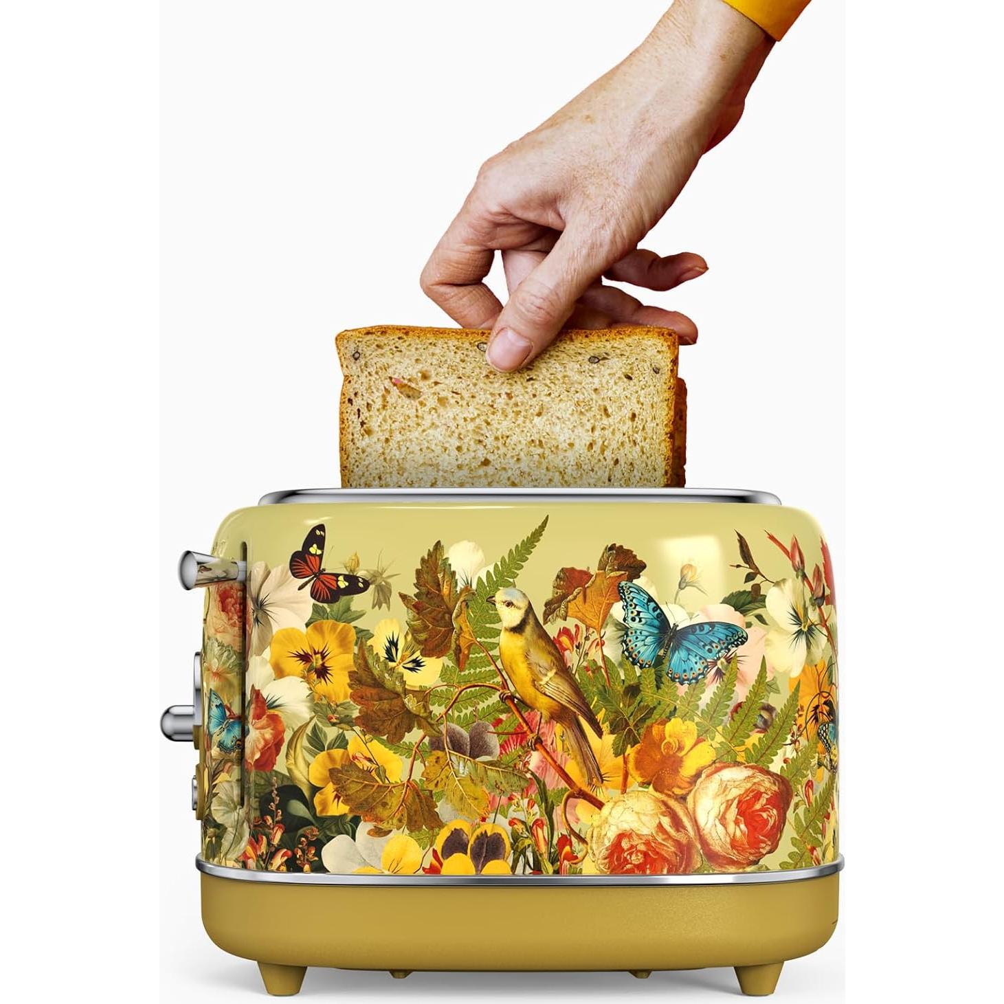 Tostadora Retro 2 Rebanadas Hazel Quinn 850W 6 Niveles Dorado