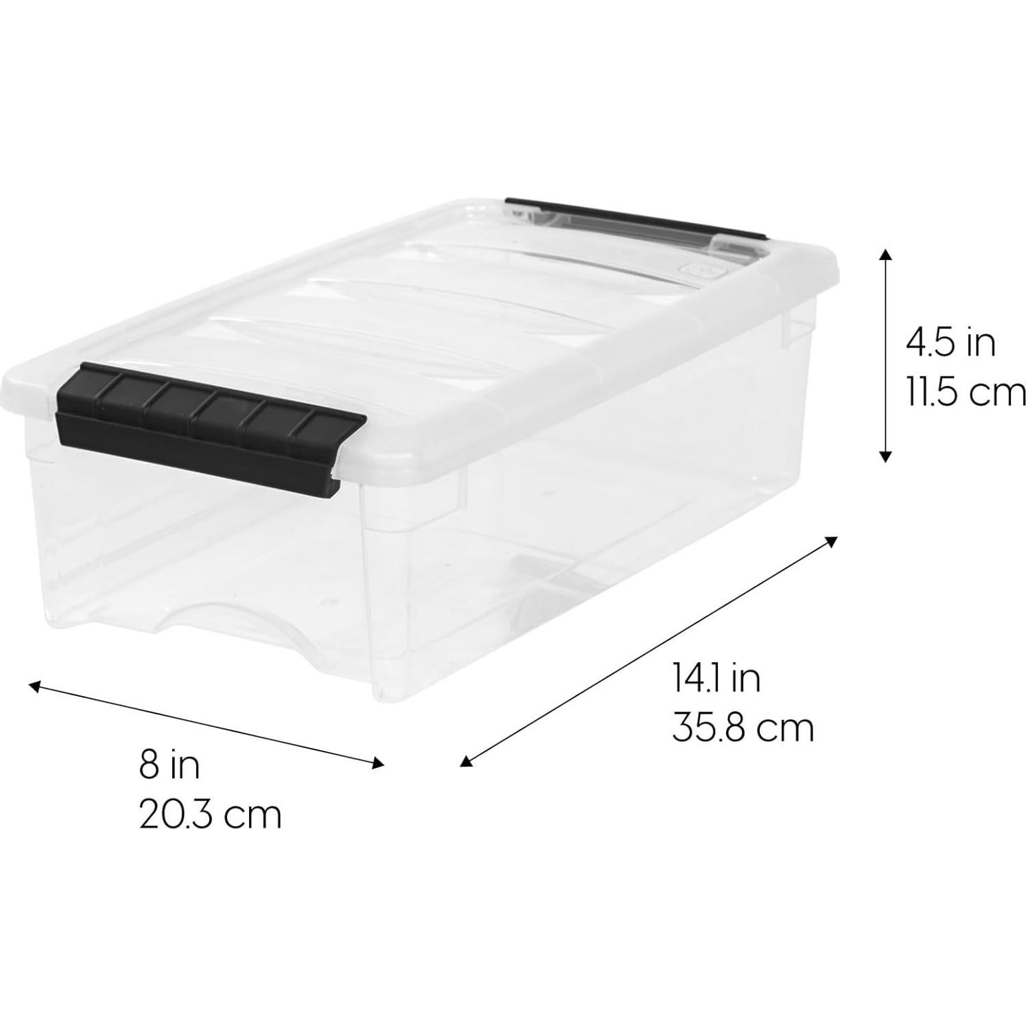 Bins de Almacenamiento IRIS USA 6-Pack 6 Qt Apilables Transparentes