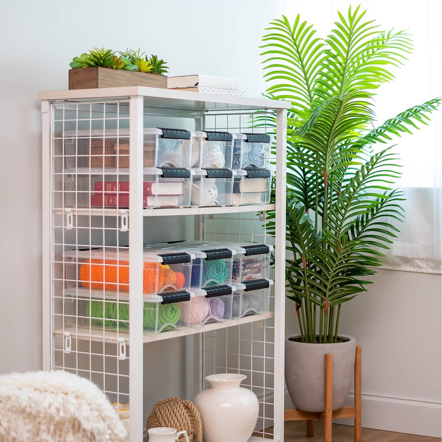 Bins de Almacenamiento IRIS USA 6-Pack 6 Qt Apilables Transparentes