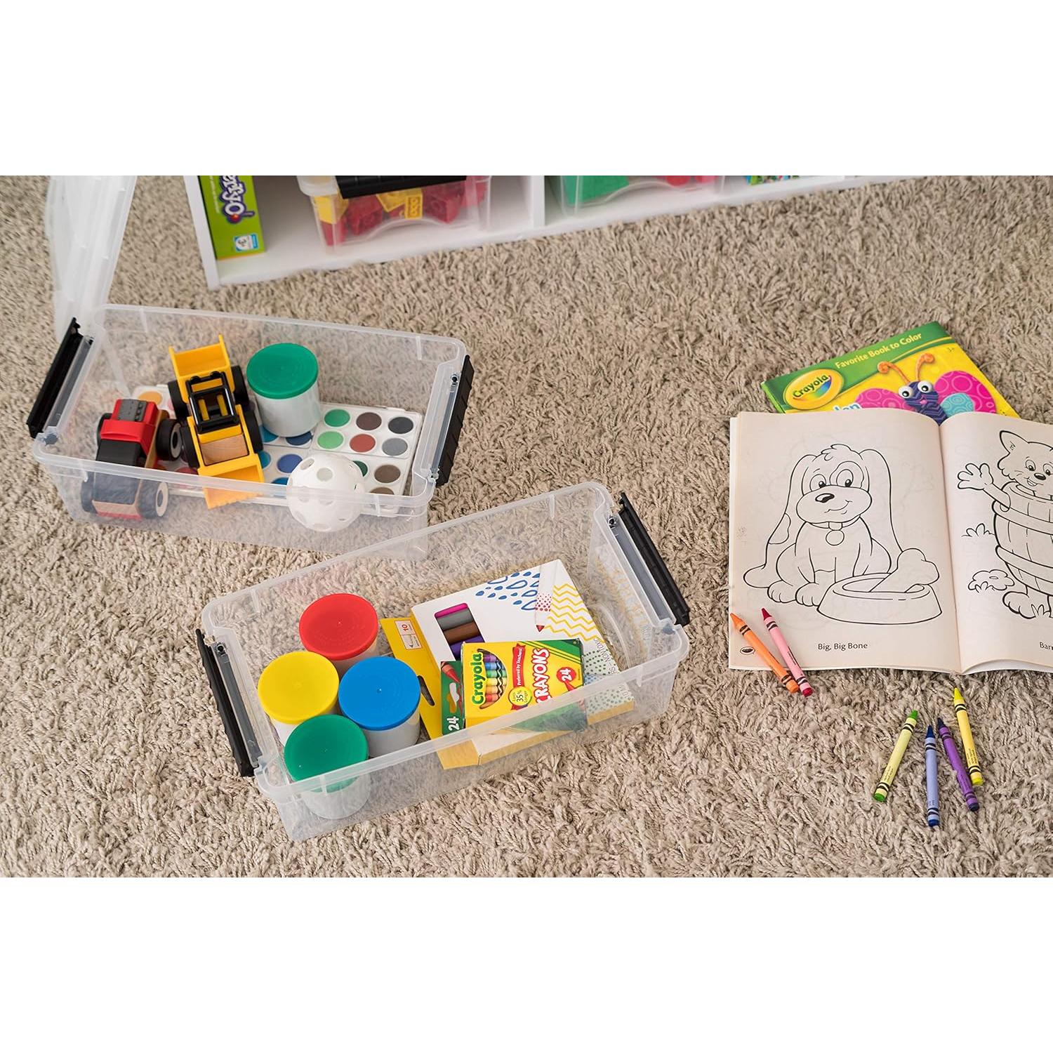 Bins de Almacenamiento IRIS USA 6-Pack 6 Qt Apilables Transparentes