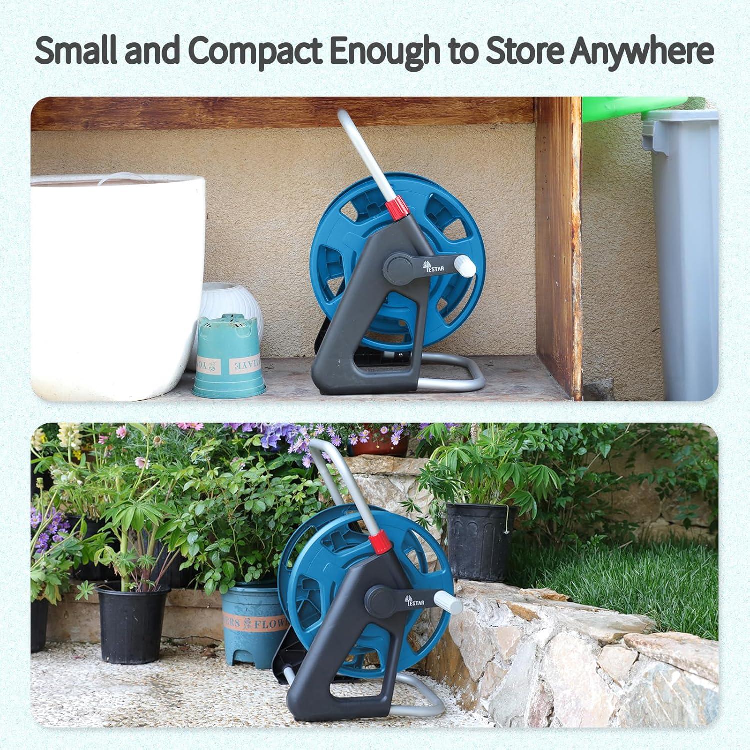 Carro Enrollador de Manguera YESTAR 15.24m Azul 1.81kg