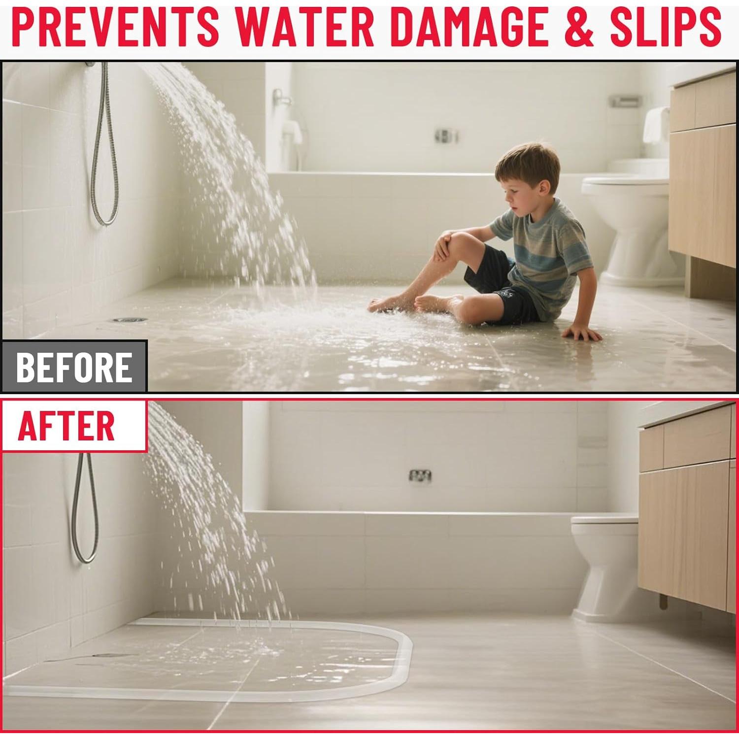 Umbral de Ducha Hzetuu 99cm Silicona Impermeable Autoadhesivo