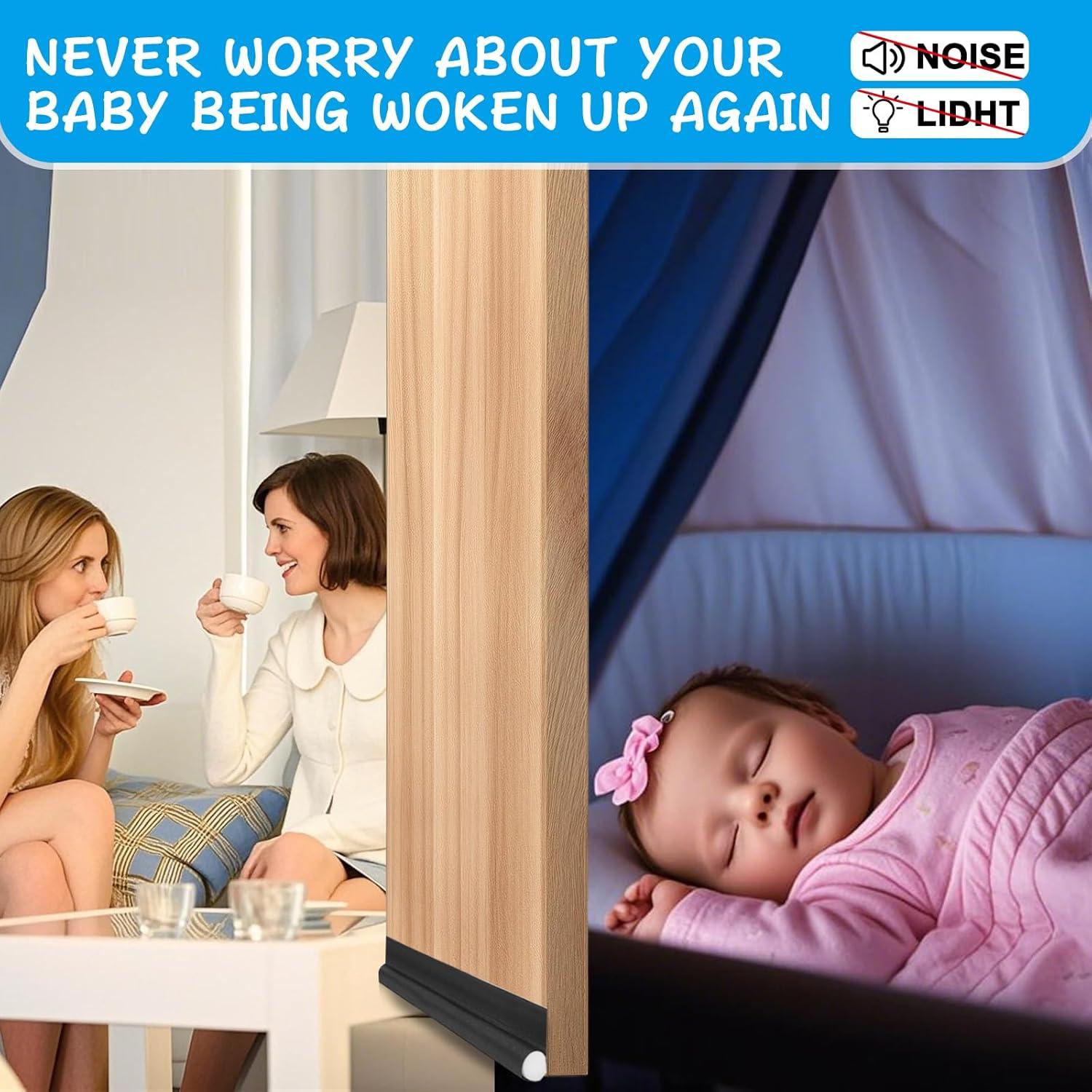 Tapón Ajustable para Puerta TXHOIHF 91.44 cm Negro Bloqueador de Aire y Ruido