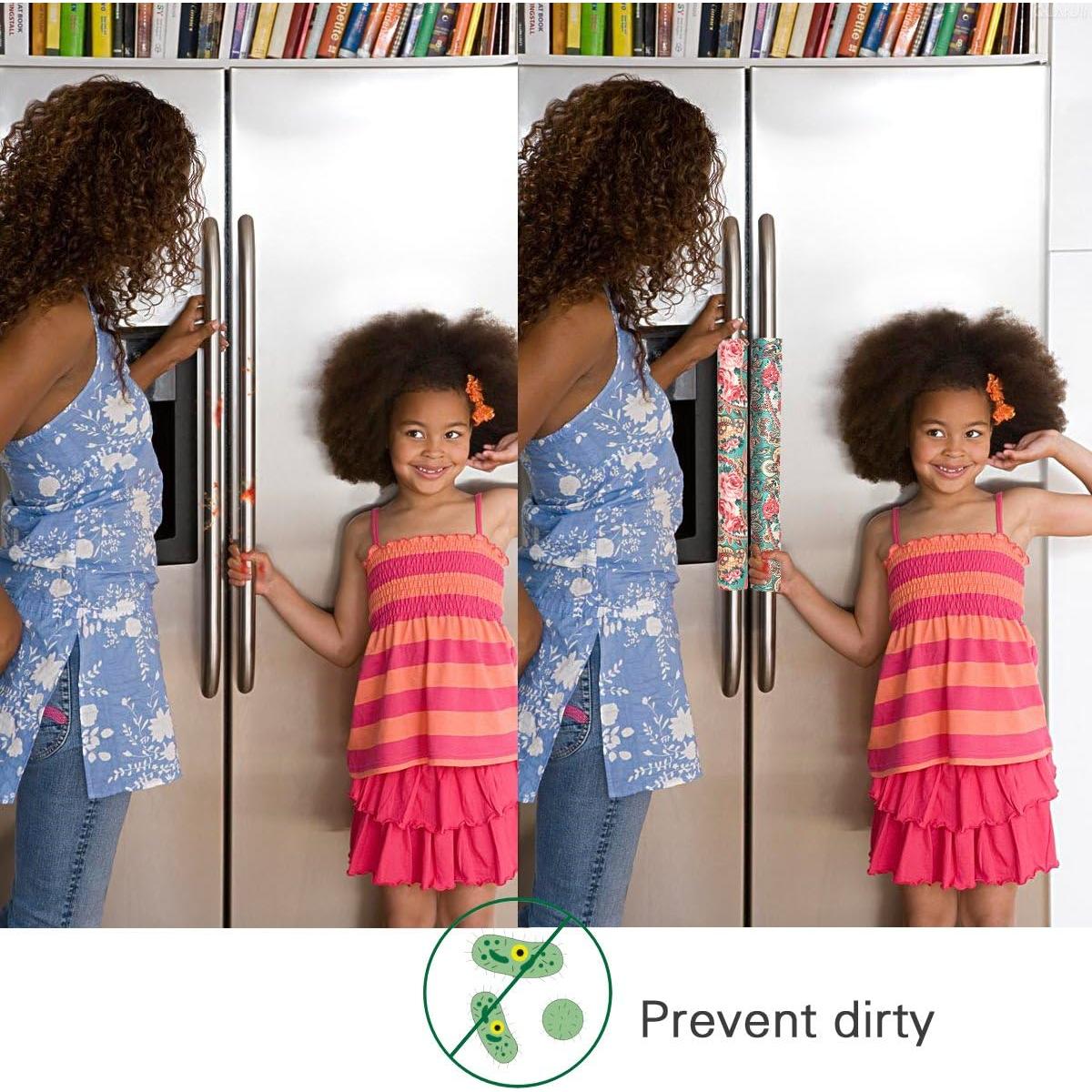 Cubiertas de Manijas OUGAR8 Rosa Retro 36.83x10.16 cm - Juego de 2