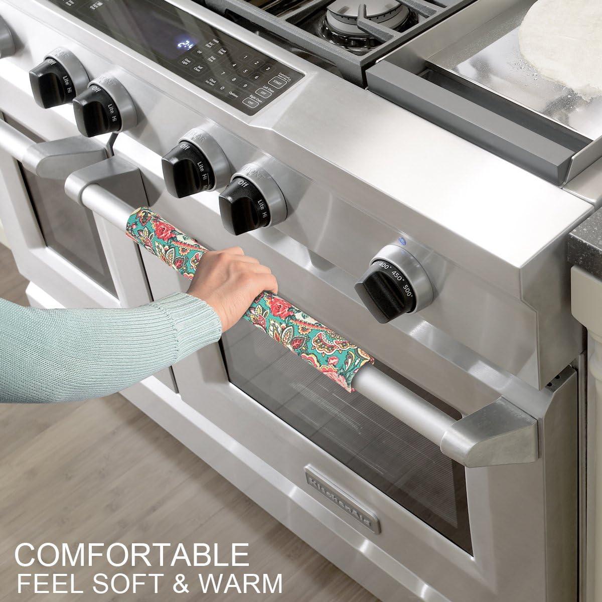 Cubiertas de Manijas OUGAR8 Rosa Retro 36.83x10.16 cm - Juego de 2