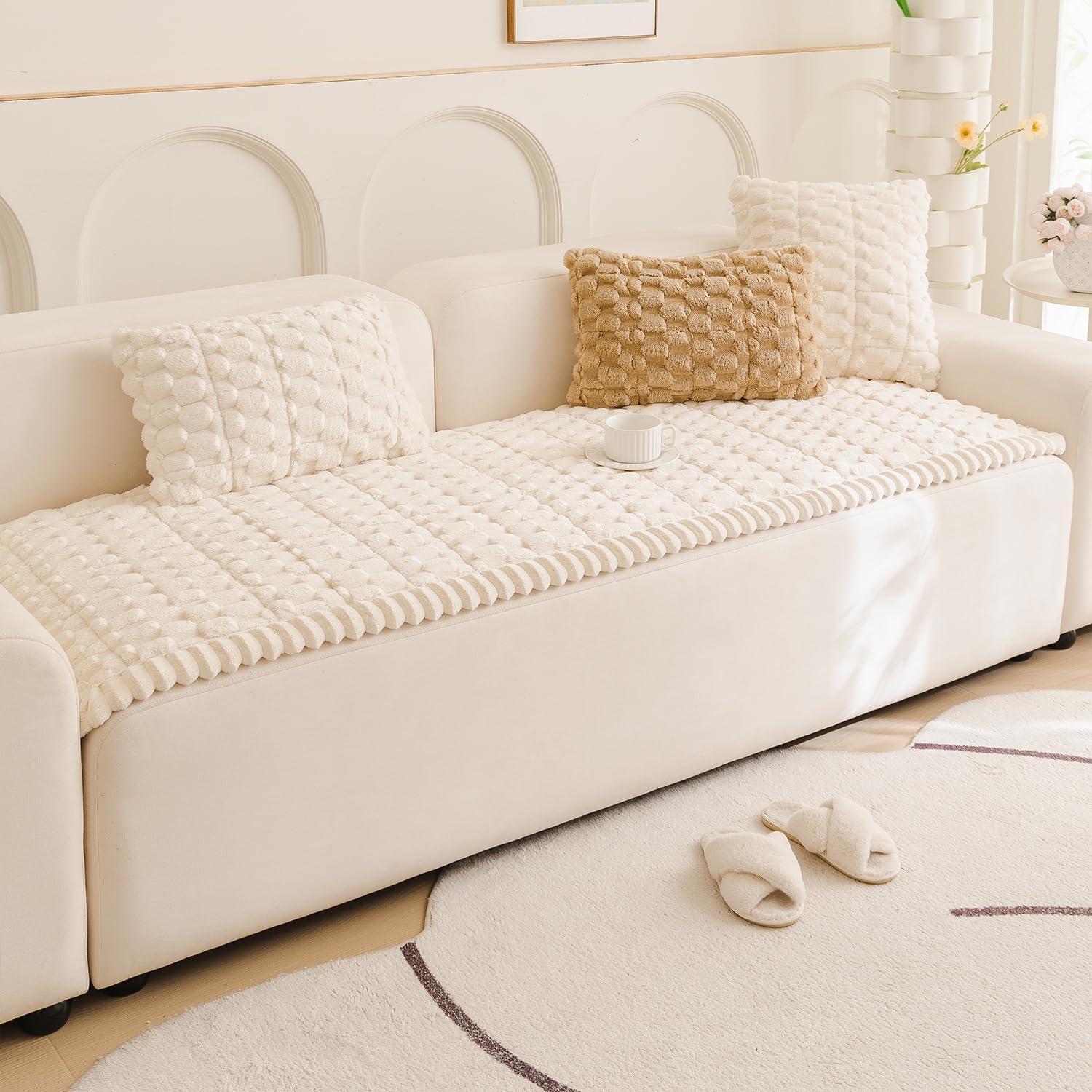 Funda de Sofá Antideslizante Tiwwie 70x150 cm Beige