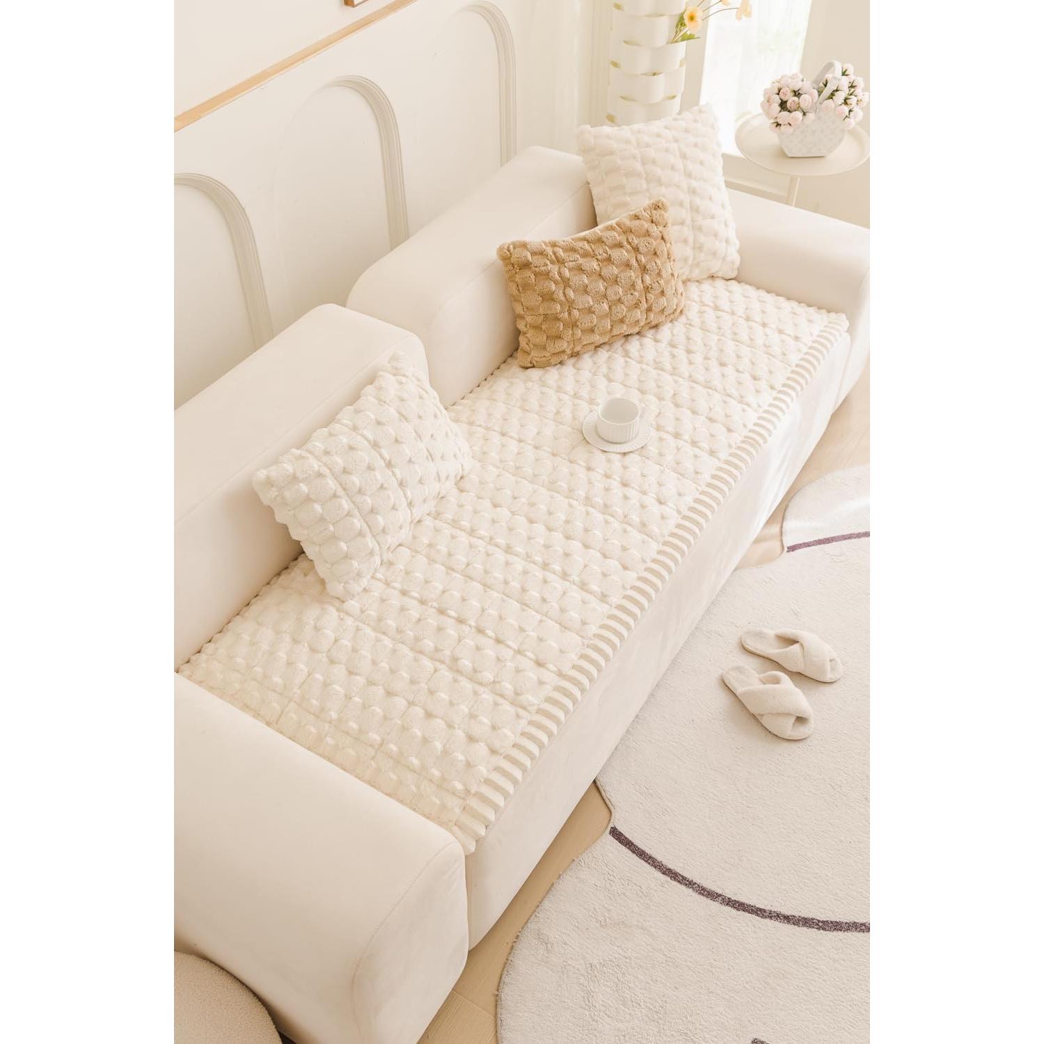 Funda de Sofá Antideslizante Tiwwie 70x150 cm Beige