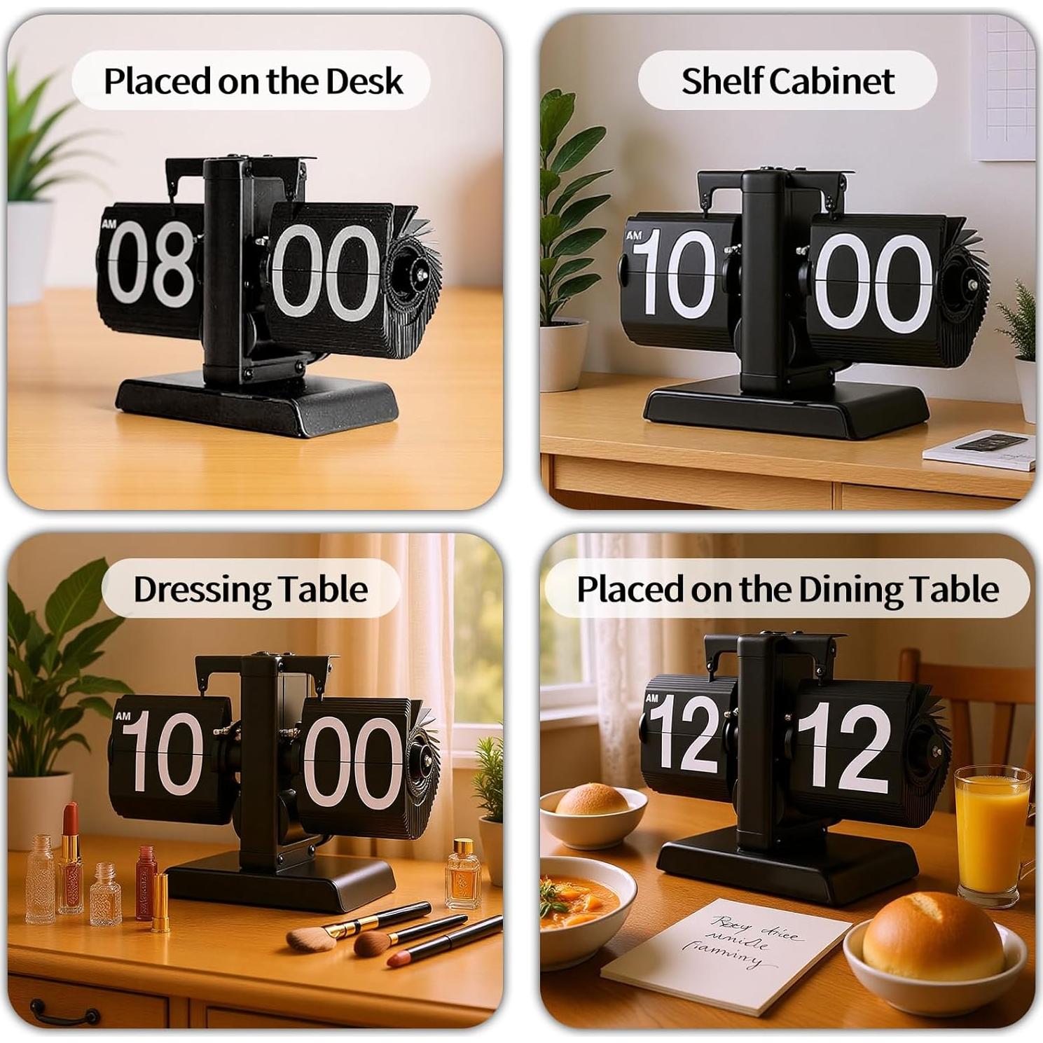 Reloj de Mesa Retro Phencaser Flip Digital 20.3x15.2cm