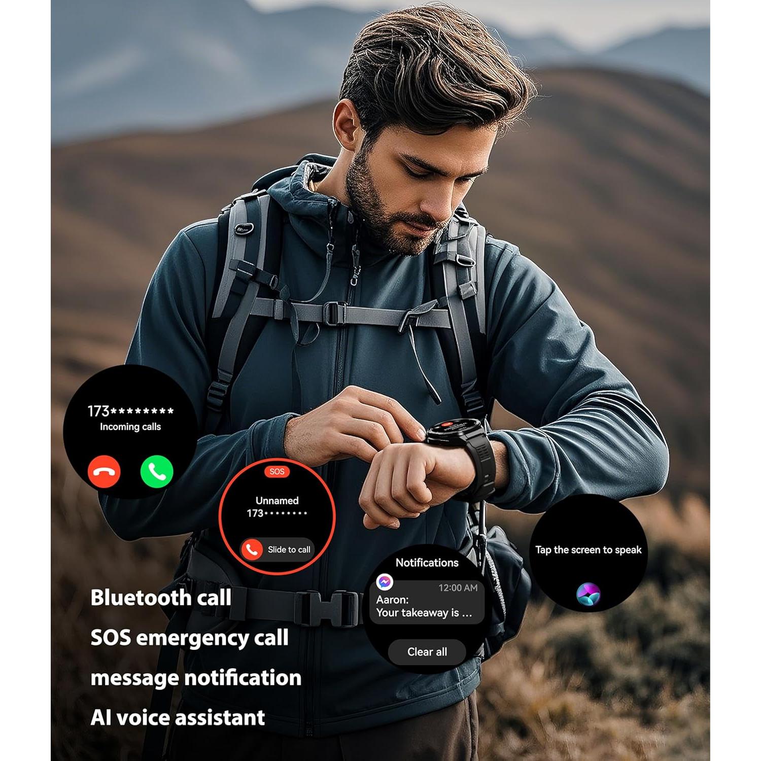 Reloj Inteligente OUKITEL BT12 GPS 1.43" AMOLED Impermeable