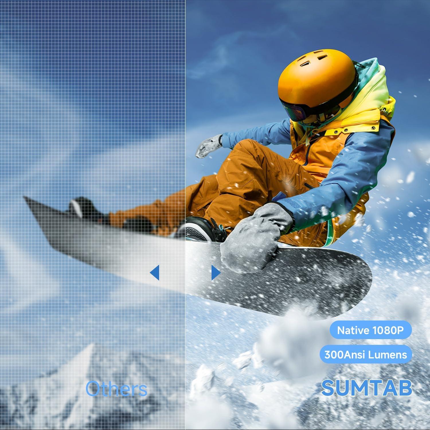 Proyector 1080P SUMTAB con Android 11, 300 ANSI, 4K, WiFi 6