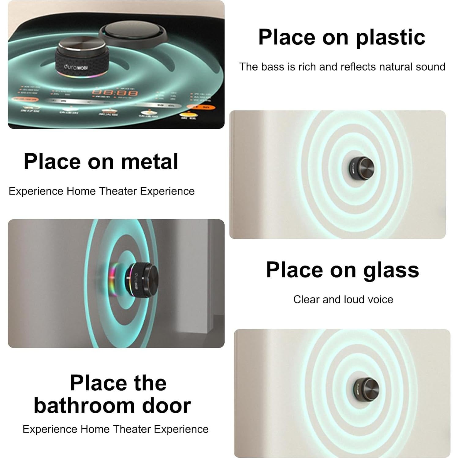 Altavoz de Conducción Ósea Docooler Hummingbird 2024 - Negro, 2 Paquetes