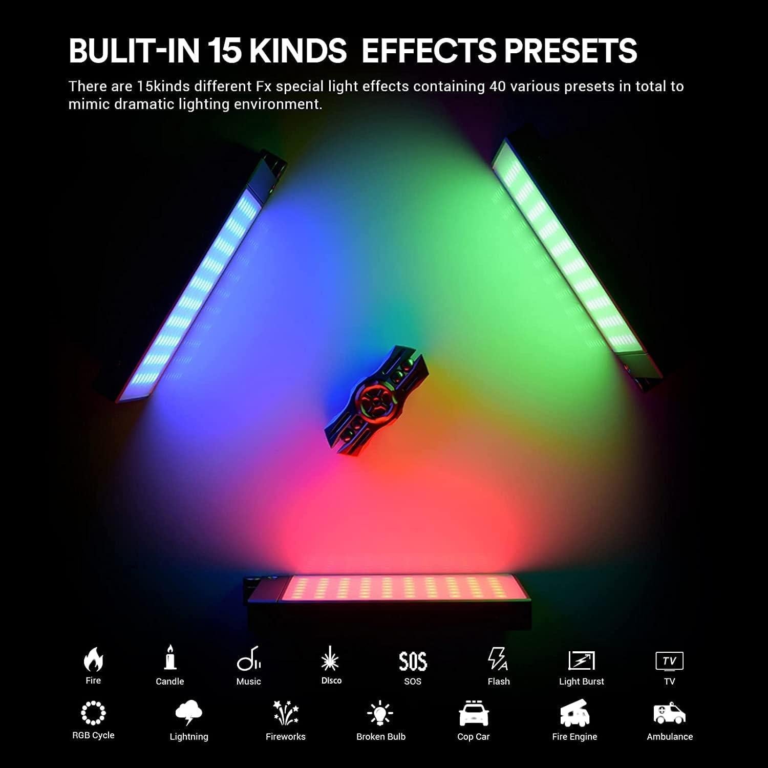 Godox M1 Luz LED RGB Portátil con 15 Efectos y Batería 2410mAh