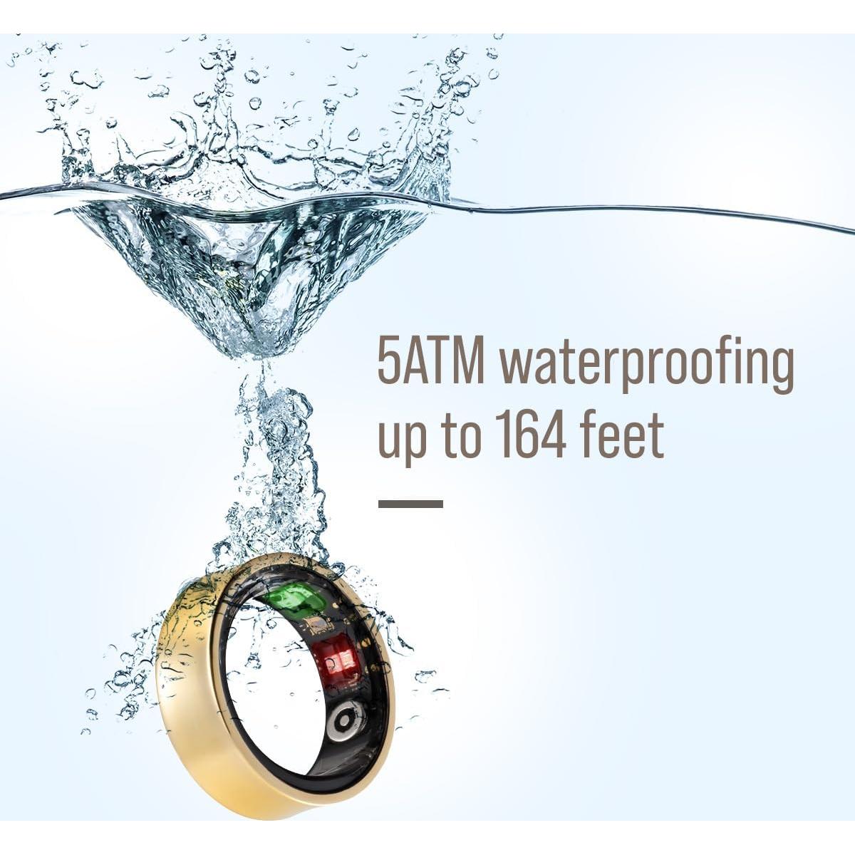 Anillo Inteligente Herz P1 Negro - Salud 24/7, 20 Biométricas