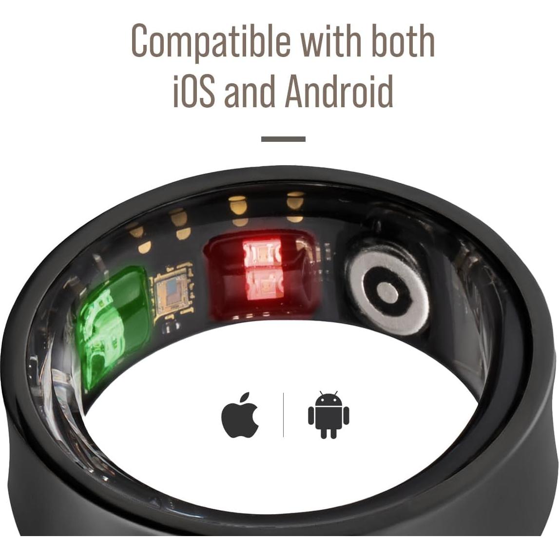 Anillo Inteligente Herz P1 Negro - Salud 24/7, 20 Biométricas