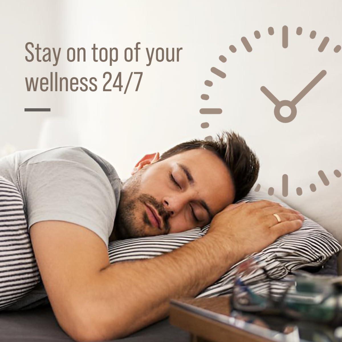 Anillo Inteligente Herz P1 Negro - Salud 24/7, 20 Biométricas