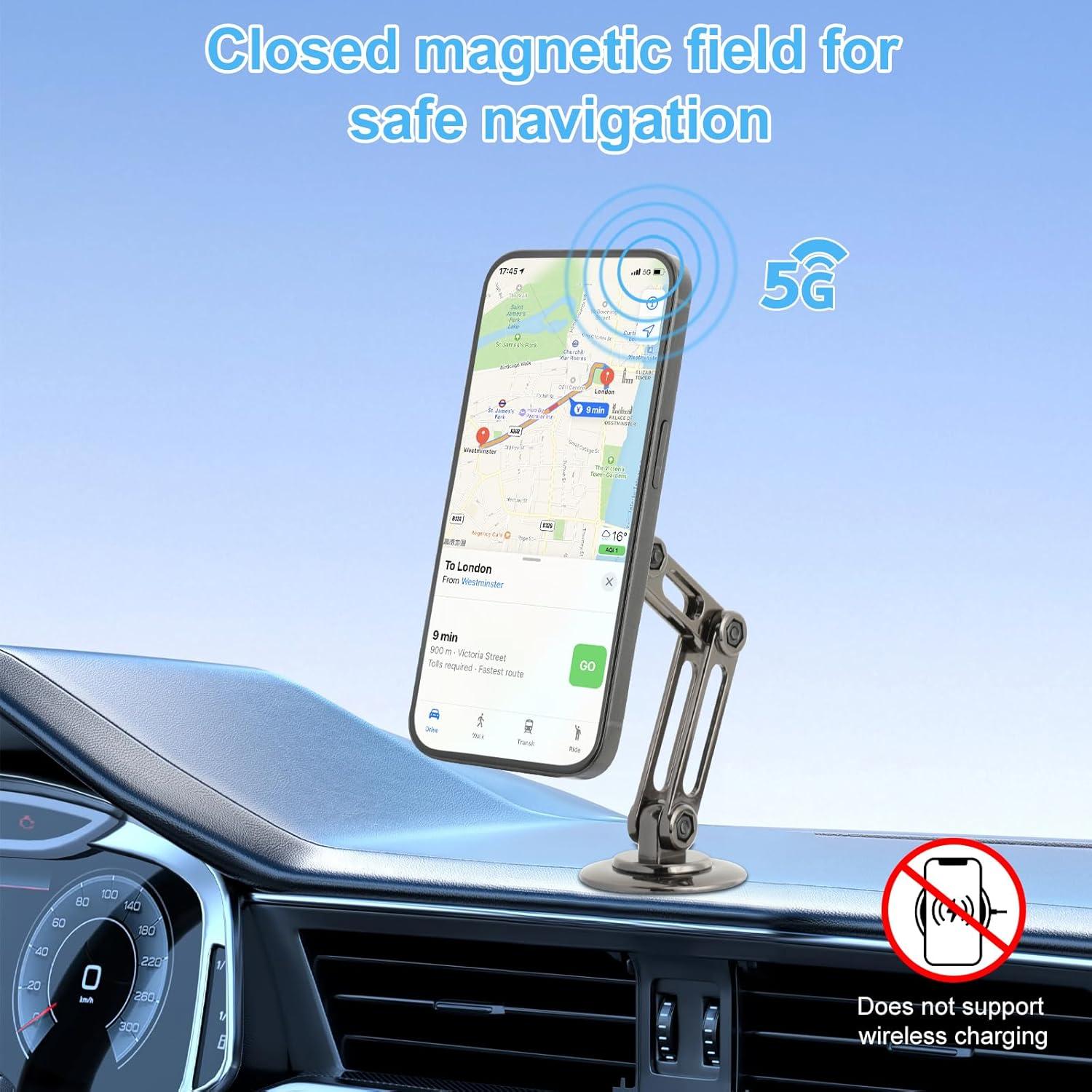 Soporte para Teléfono de Coche UTEBIT Magsafe Ajustable 360°