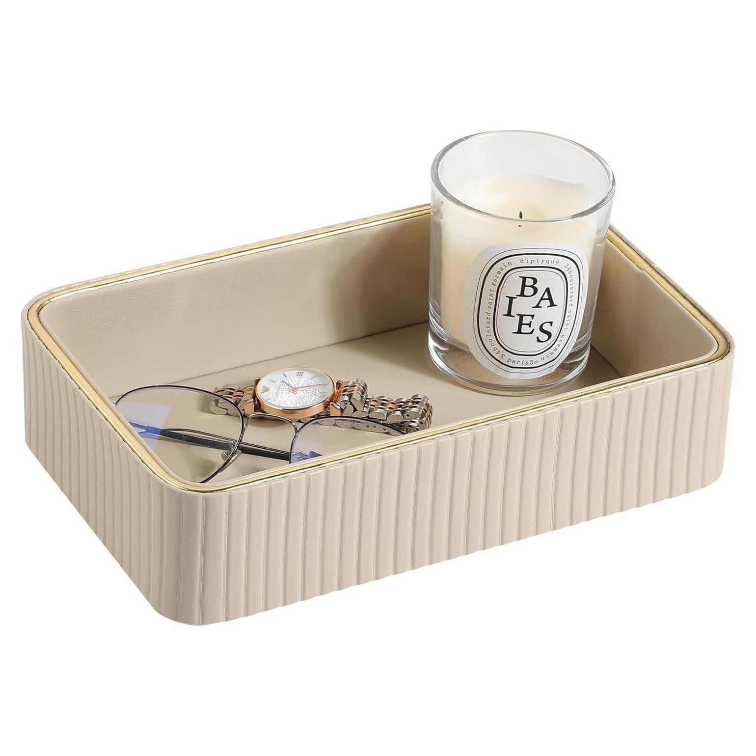 Bandeja Organizadora de Escritorio MEIBOOCH Beige 24.1x15.2 cm