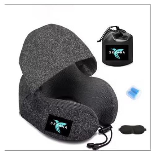 Almohada de Viaje Skyana Espuma de Memoria con Accesorios