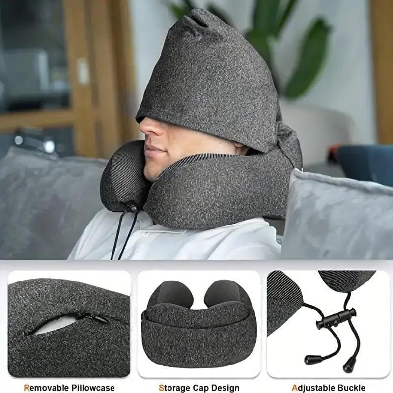 Almohada de Viaje Skyana Espuma de Memoria con Accesorios